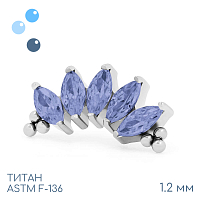 Накрутка-кластер 5K Bead Marquise Tanzanite 1.2 мм